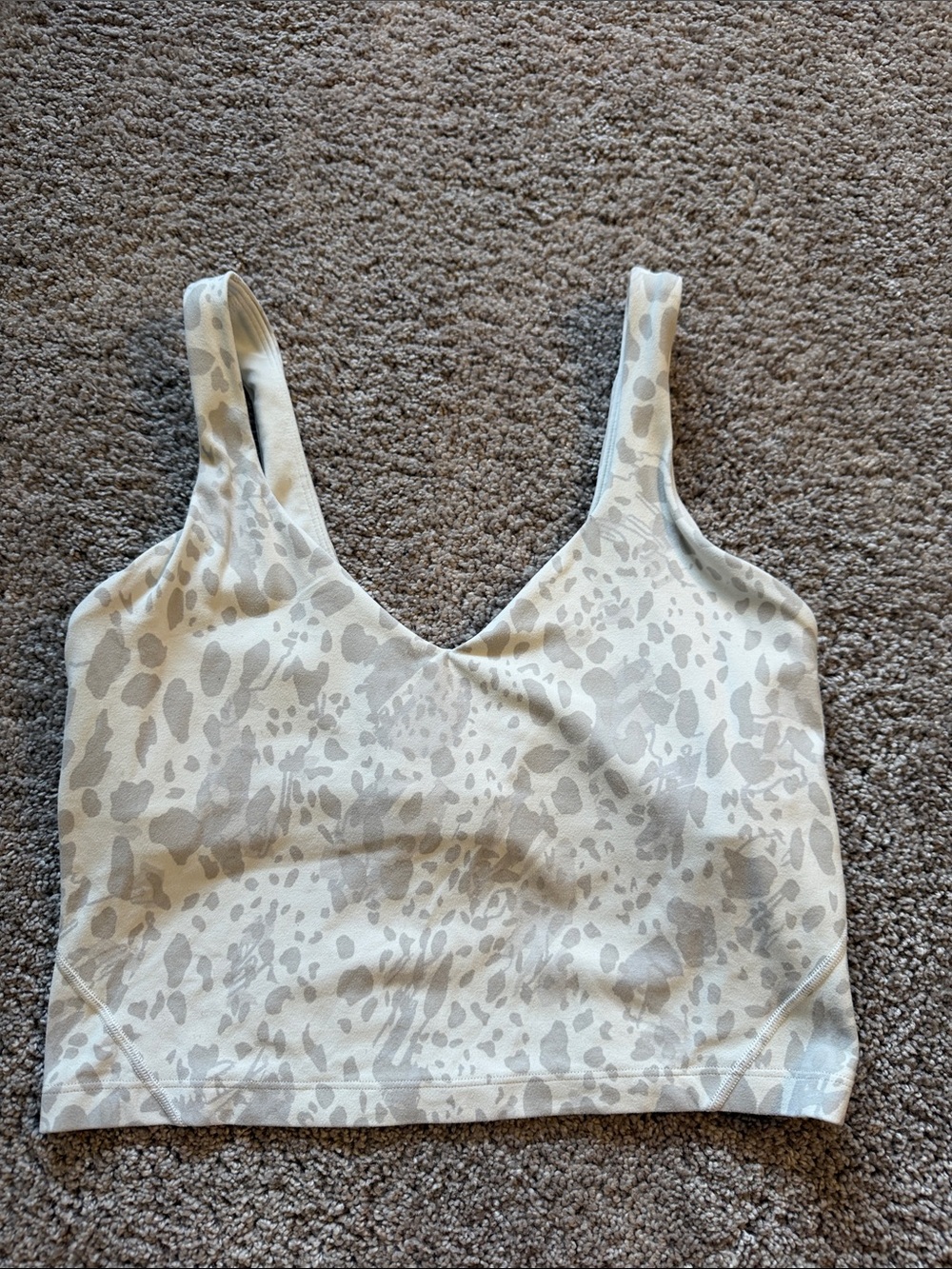 Lululemon Athletica Align tank white and grey leopard